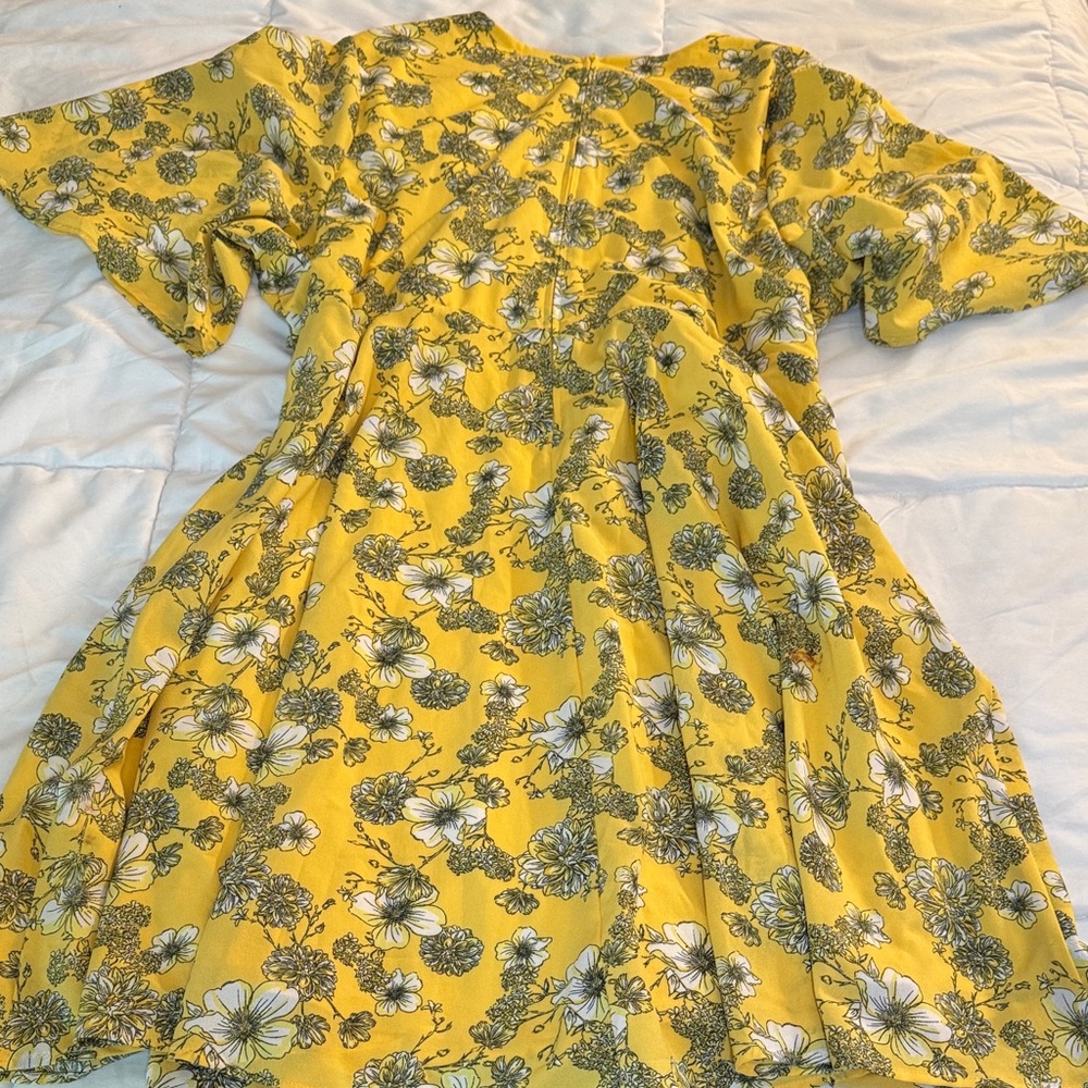 Torrid Yellow Floral Women’s Dress - Picture 3 of 11